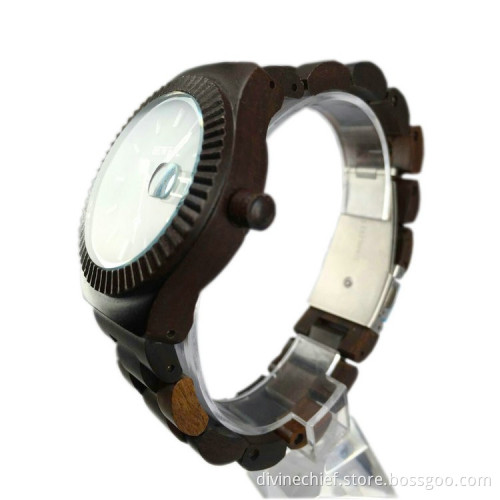 100% Natural Wooden Watch 3 ATM Waterproof Custom Wood Watch For Lady And Men